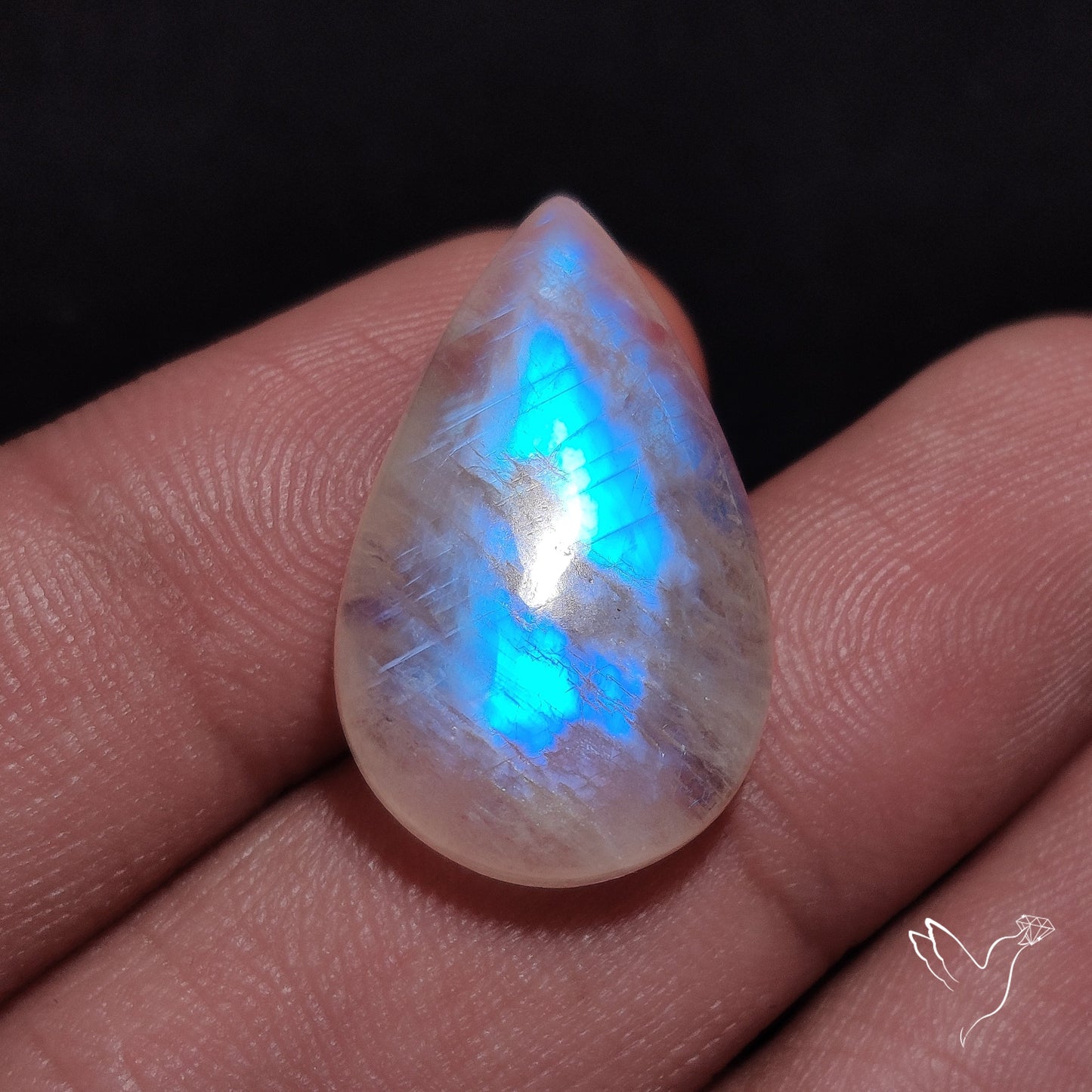 Belomorite Blue Moonstone Cabochon from Russia
