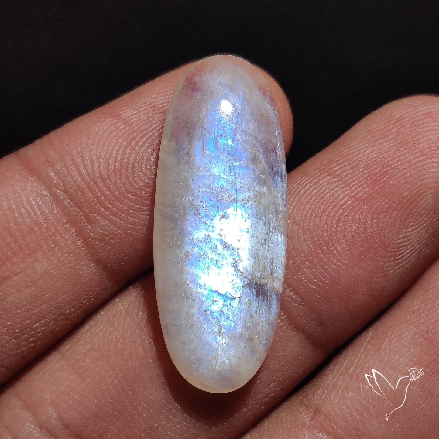 Belomorite Blue Moonstone Cabochon from Russia