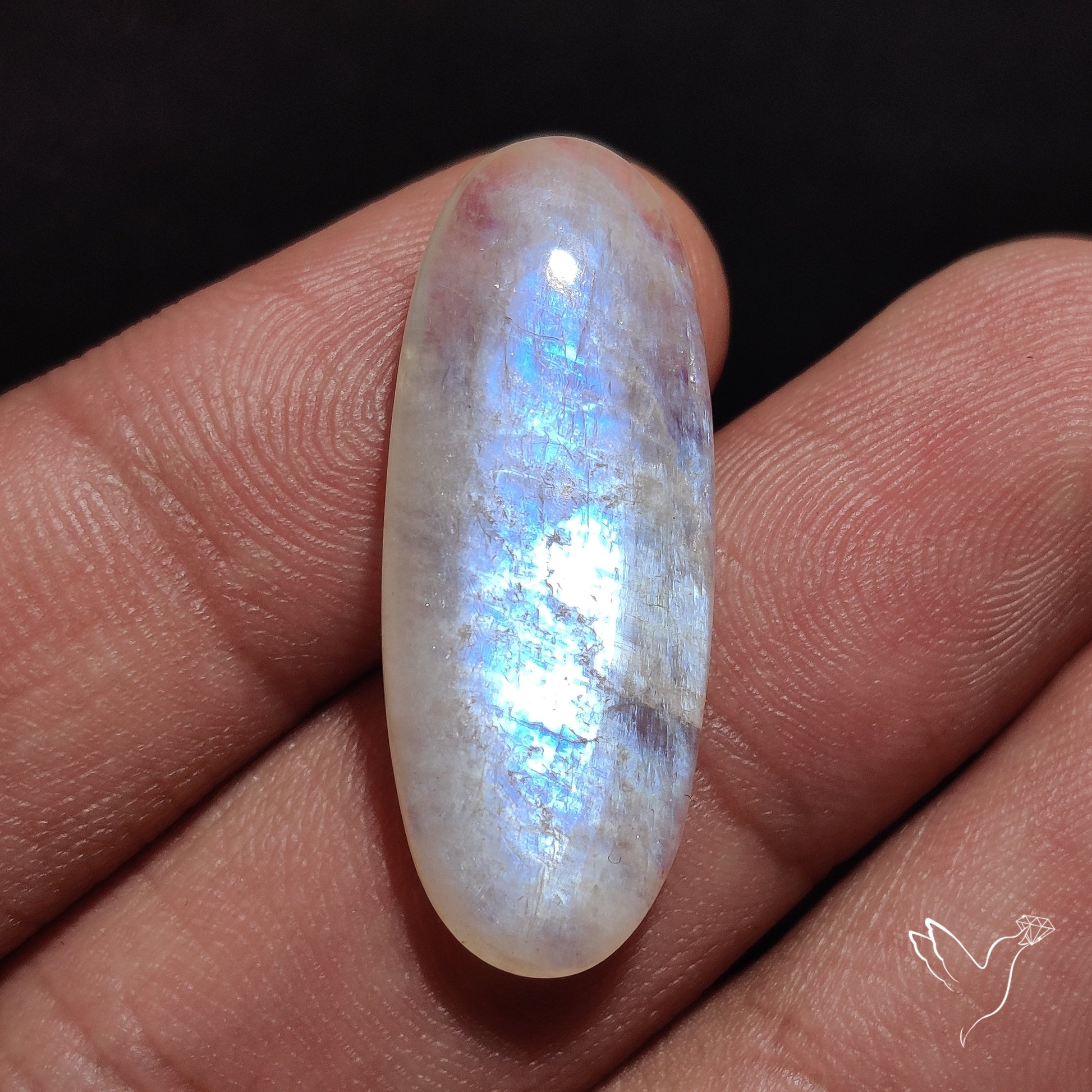 Belomorite Blue Moonstone Cabochon from Russia