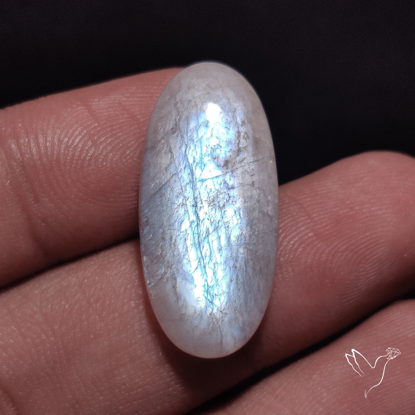 Belomorite Blue Moonstone Cabochon from Russia
