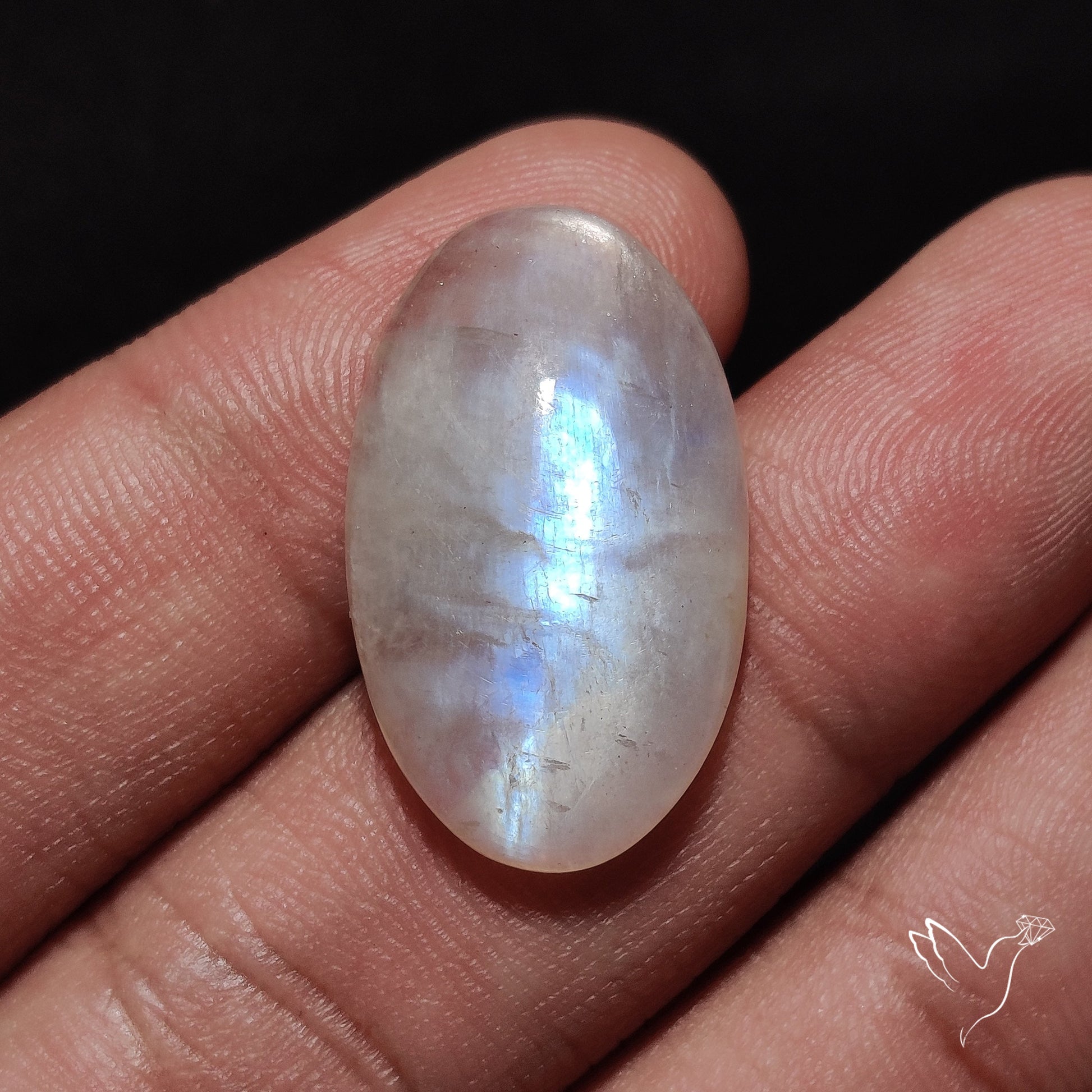 Belomorite Blue Moonstone Cabochon from Russia