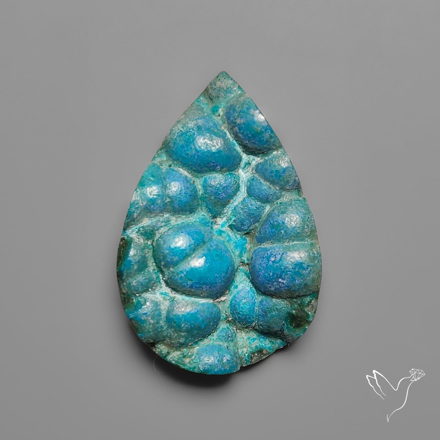 Rare Botryoidal Chrysocolla Raw Faced