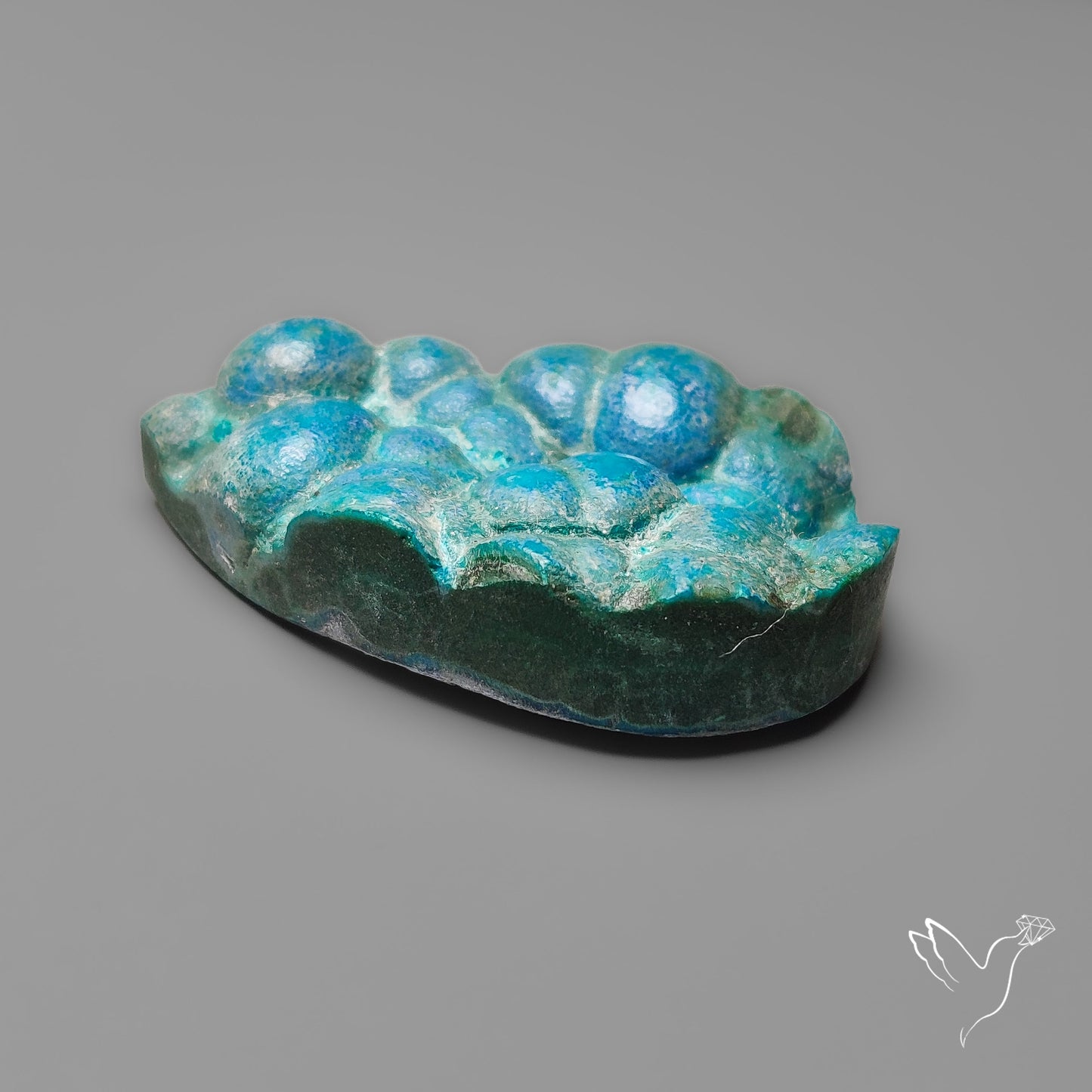Rare Botryoidal Chrysocolla Raw Faced