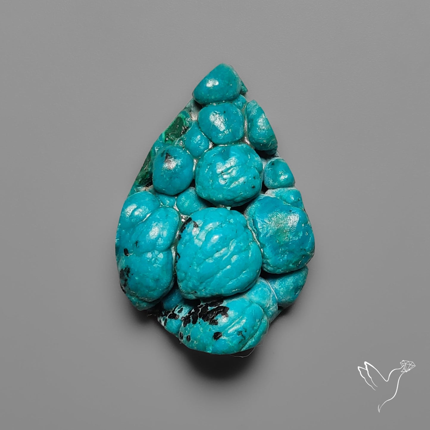 Rare Botryoidal Chrysocolla Raw Faced