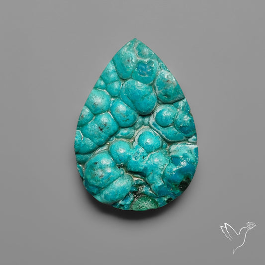 Rare Botryoidal Chrysocolla Raw Faced