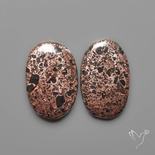 Rare Native Copper In Basalt Pair
