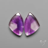 Trapiche Amethyst Pair