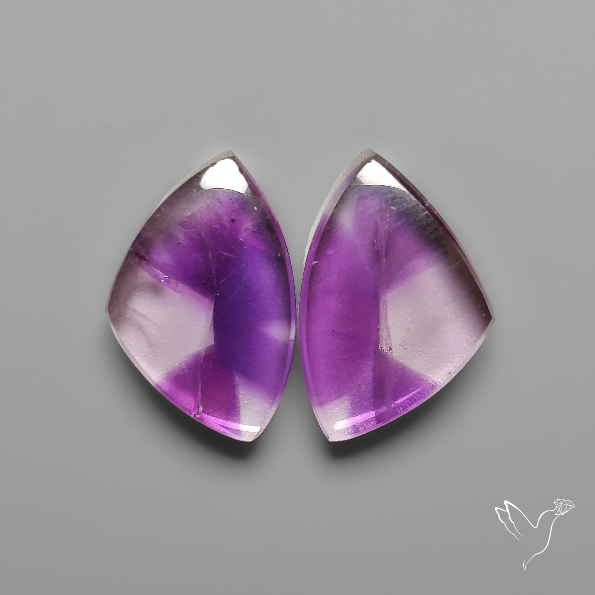 Trapiche Amethyst Pair
