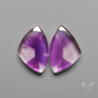 Trapiche Amethyst Pair
