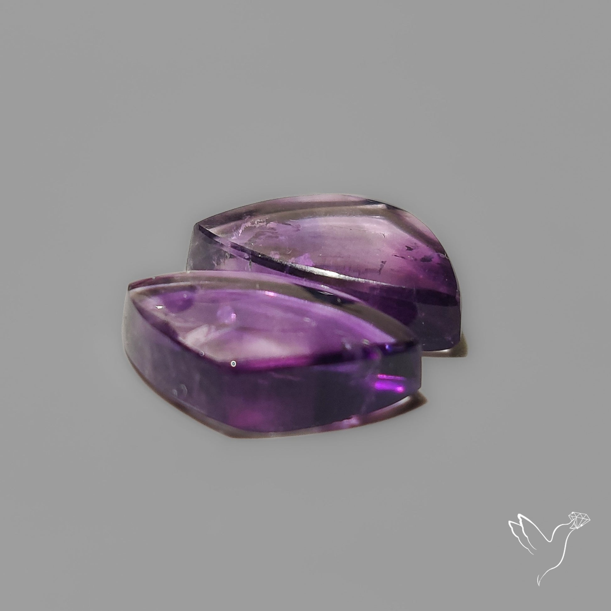 Trapiche Amethyst Pair