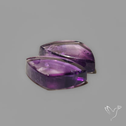 Trapiche Amethyst Pair