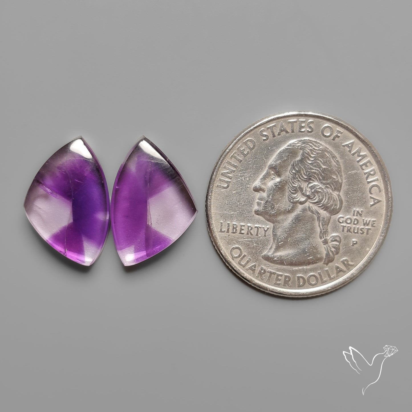Trapiche Amethyst Pair