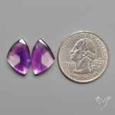 Trapiche Amethyst Pair