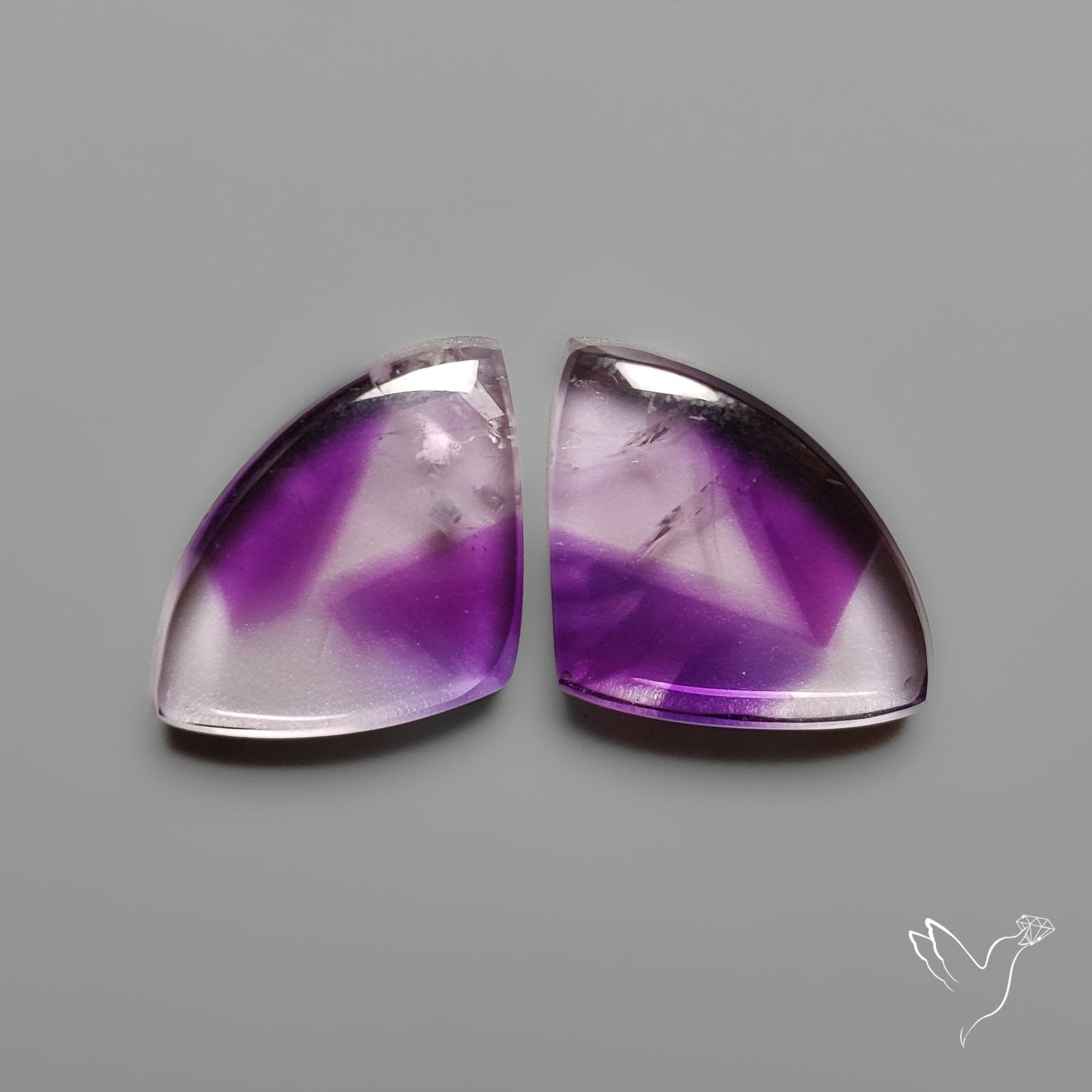 Trapiche Amethyst Pair
