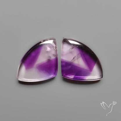 Trapiche Amethyst Pair