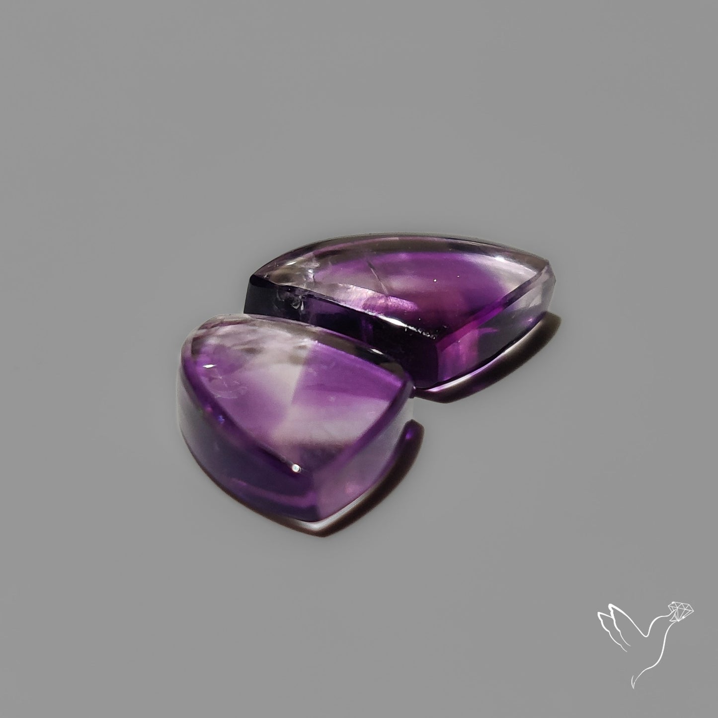 Trapiche Amethyst Pair