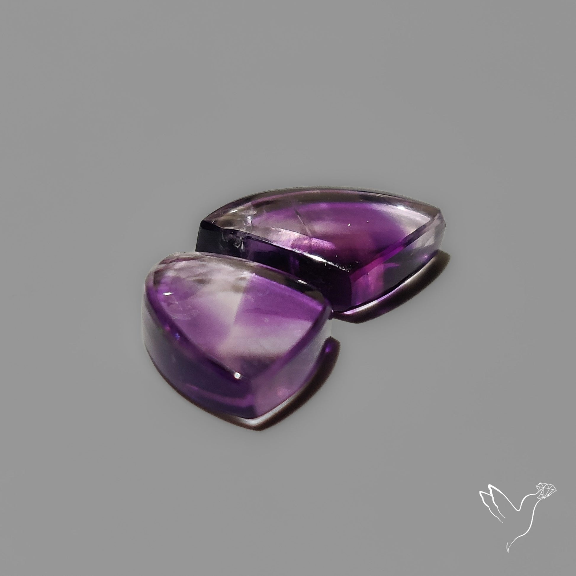 Trapiche Amethyst Pair