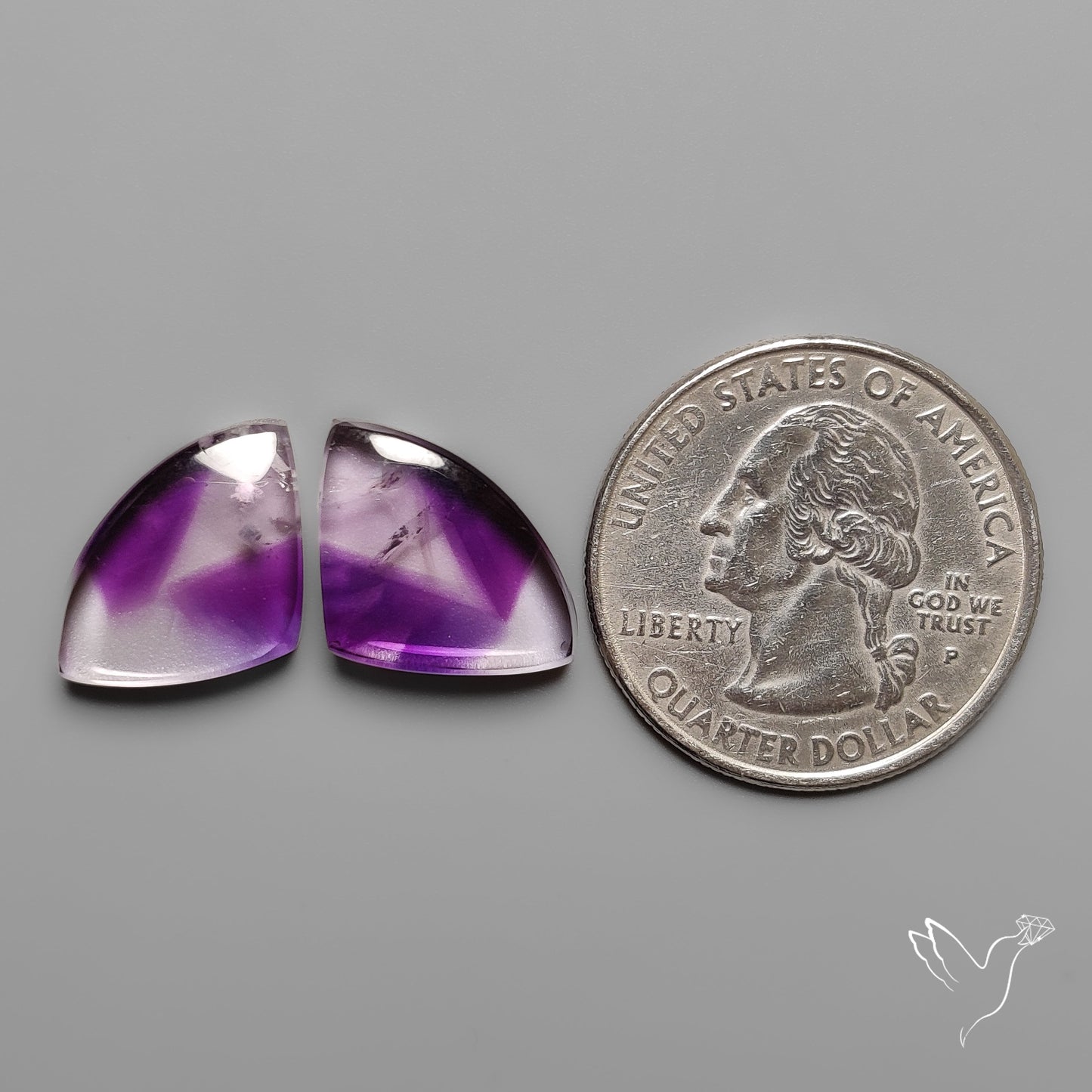 Trapiche Amethyst Pair