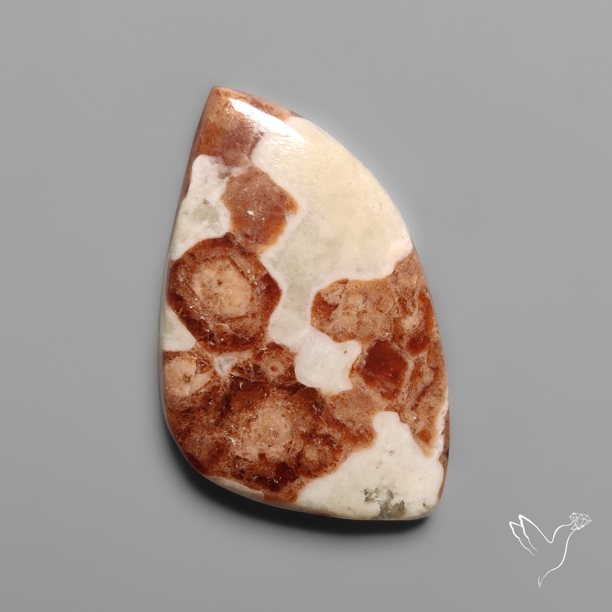 Garnet In Limestone Cabochon