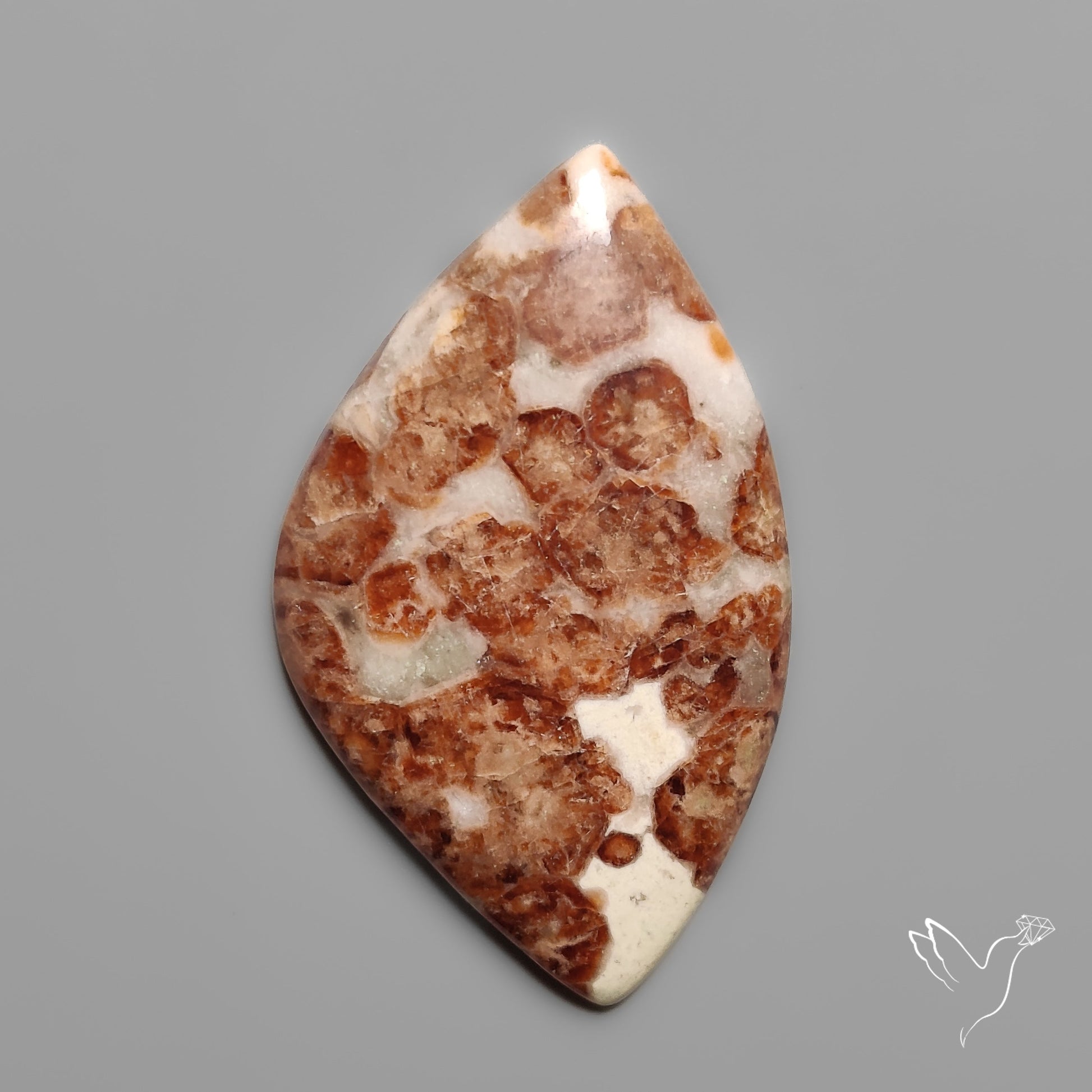 Garnet In Limestone Cabochon