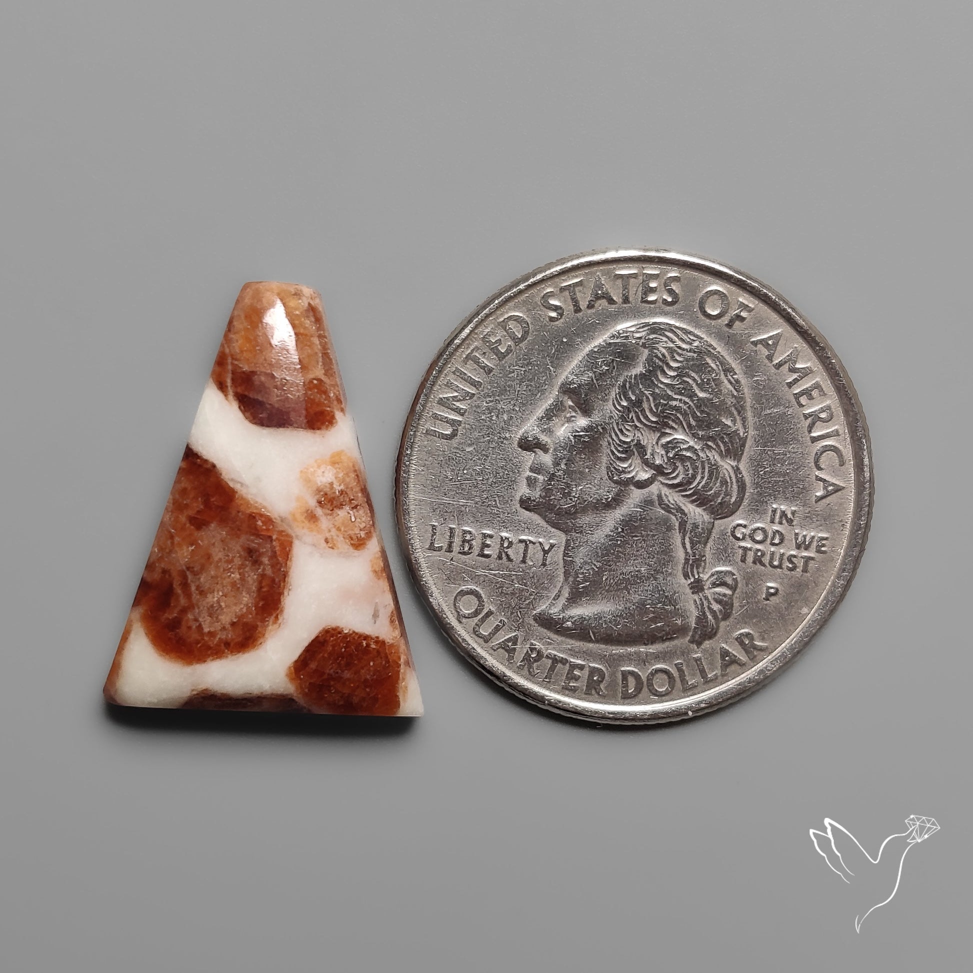 Garnet In Limestone Cabochon