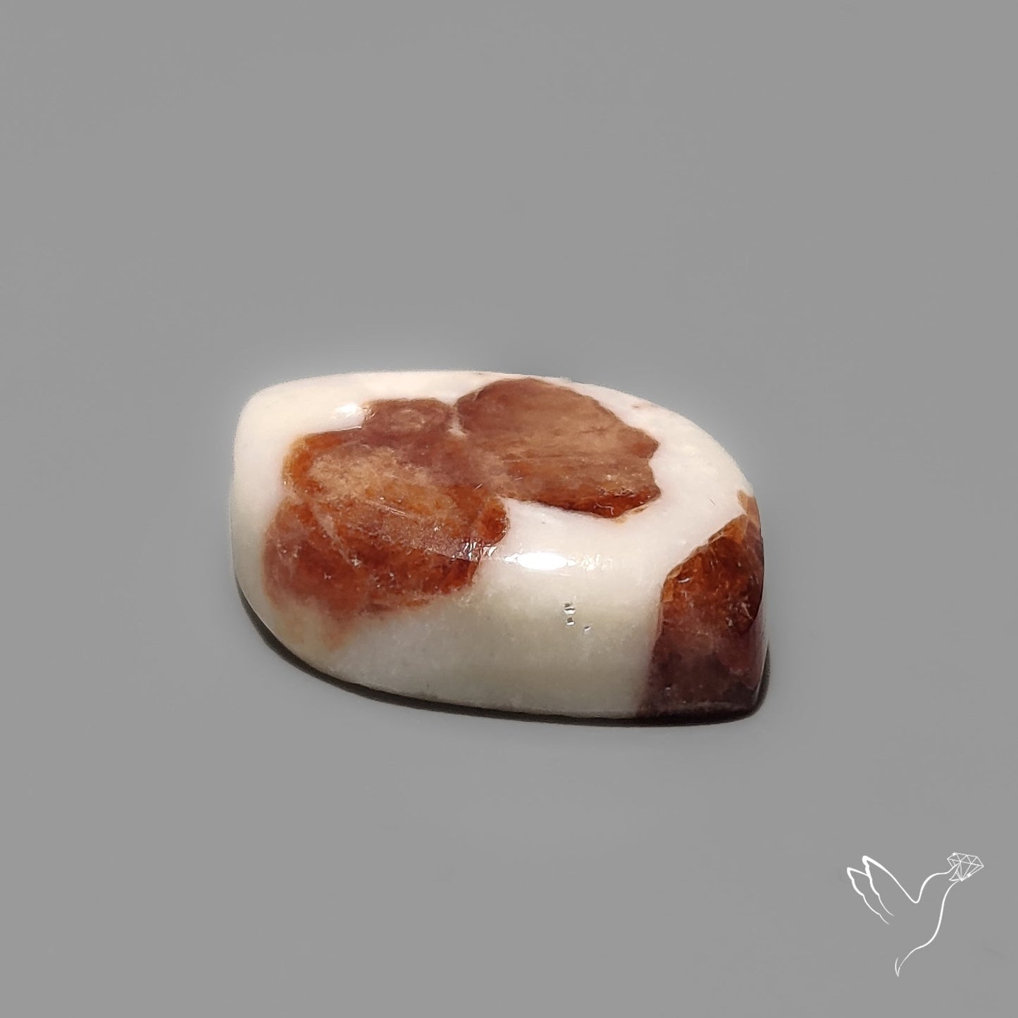 Garnet In Limestone Cabochon