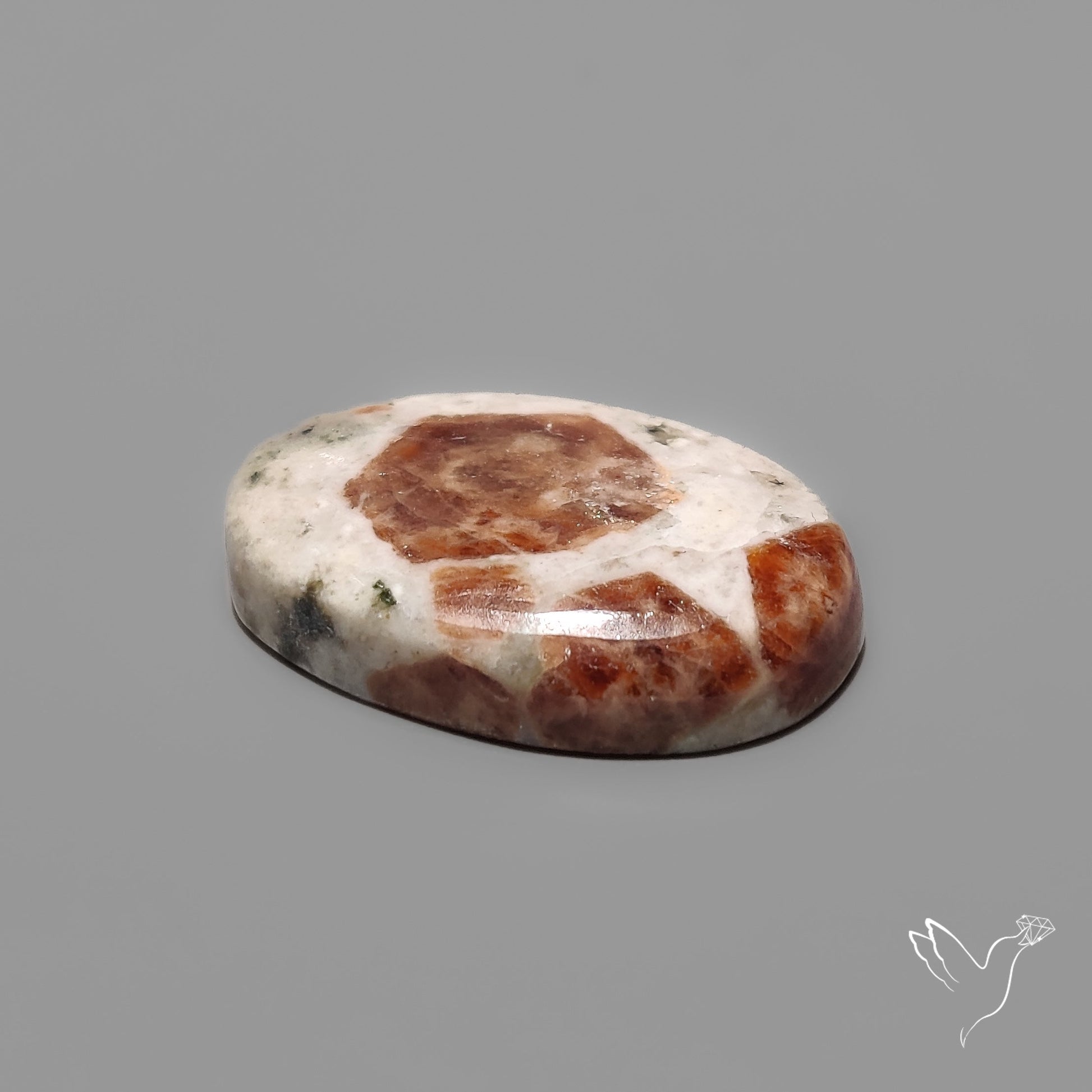 Garnet In Limestone Cabochon