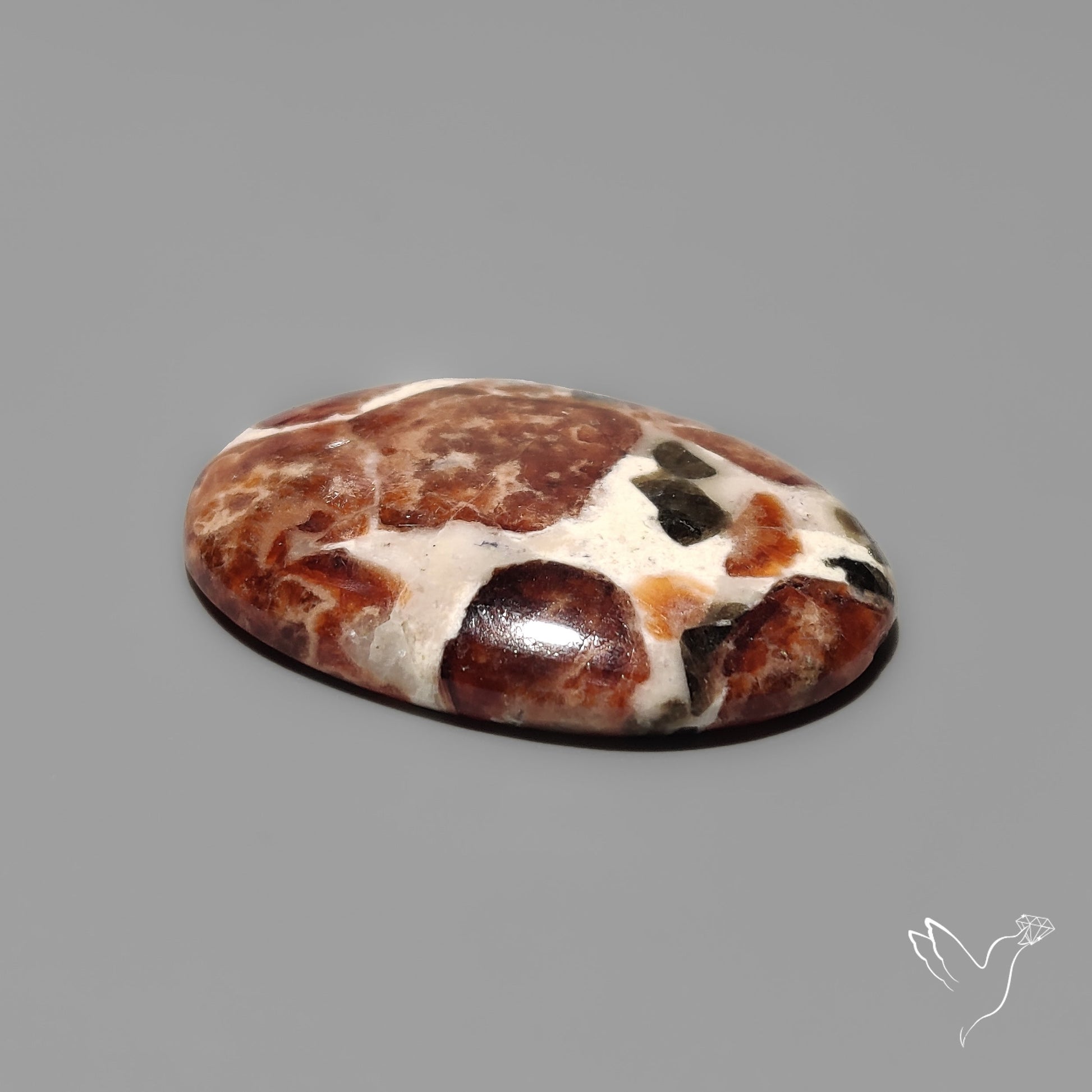 Garnet In Limestone Cabochon