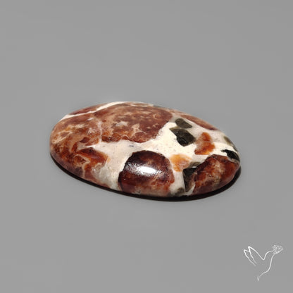 Garnet In Limestone Cabochon