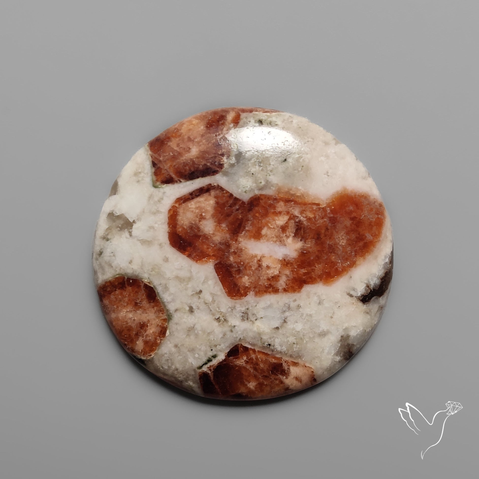 Garnet In Limestone Cabochon