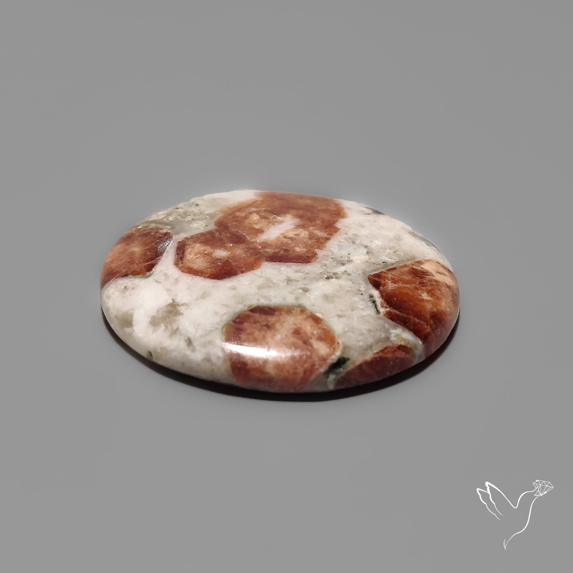 Garnet In Limestone Cabochon