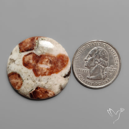 Garnet In Limestone Cabochon