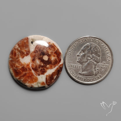 Garnet In Limestone Cabochon