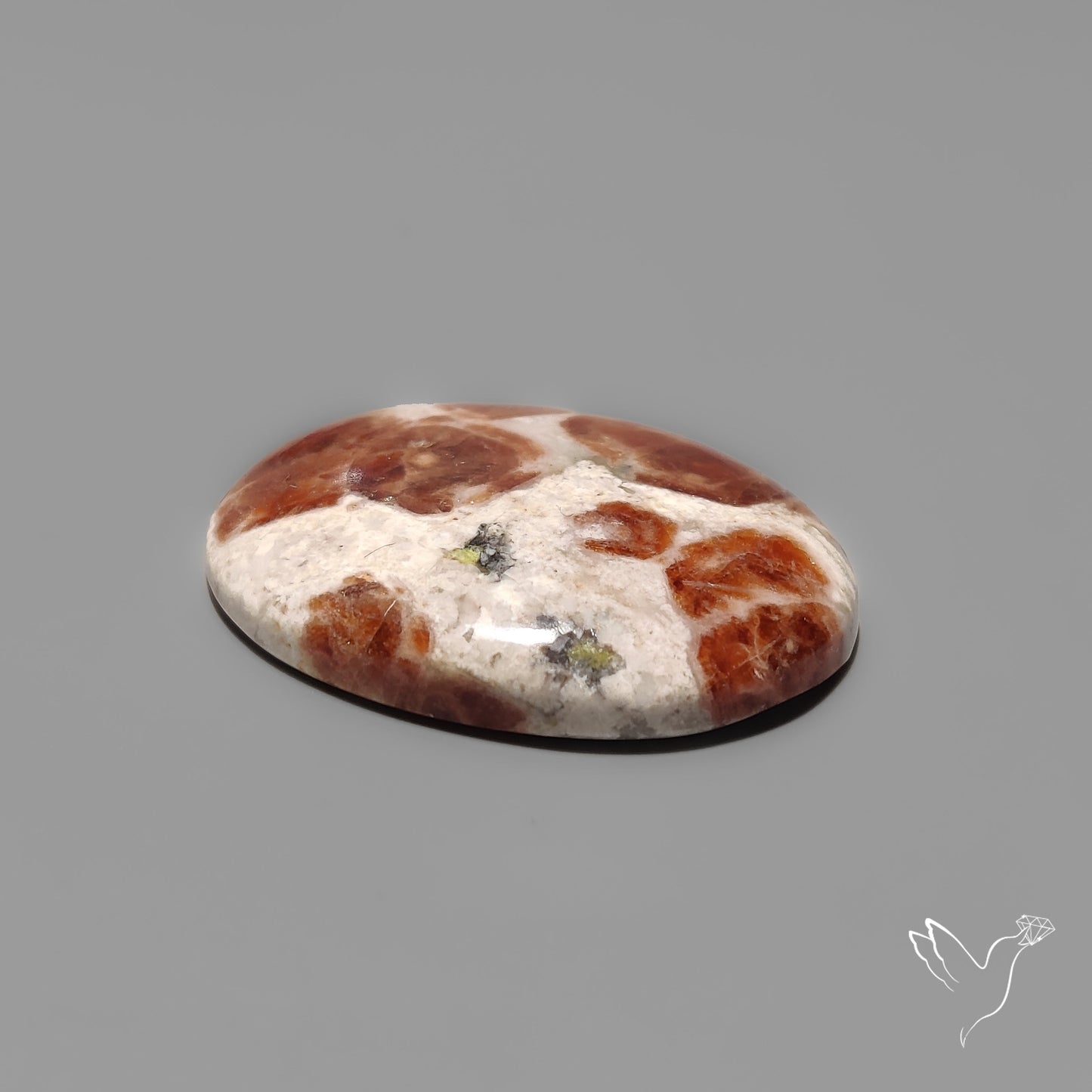 Garnet In Limestone Cabochon