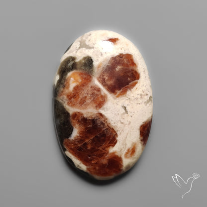 Garnet In Limestone Cabochon