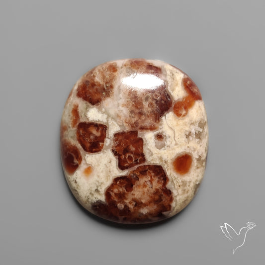 Garnet In Limestone Cabochon