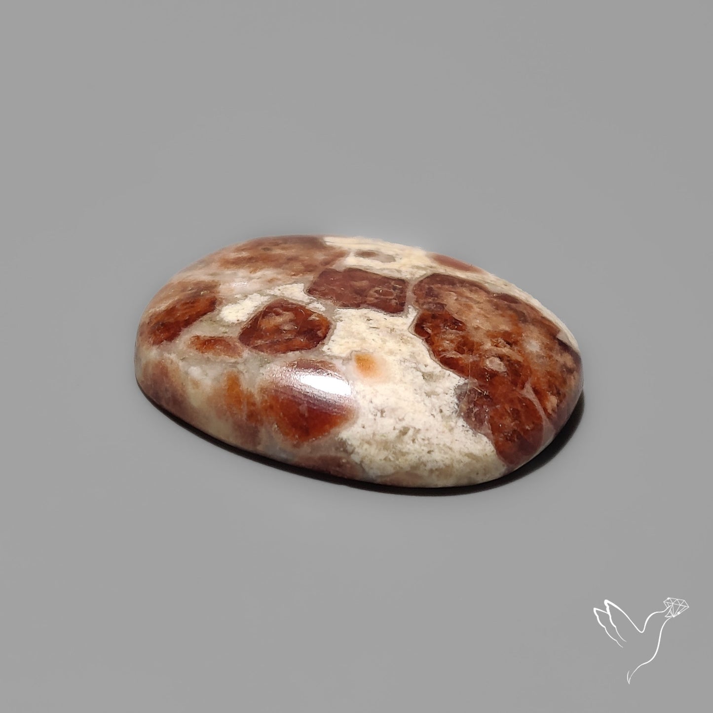 Garnet In Limestone Cabochon