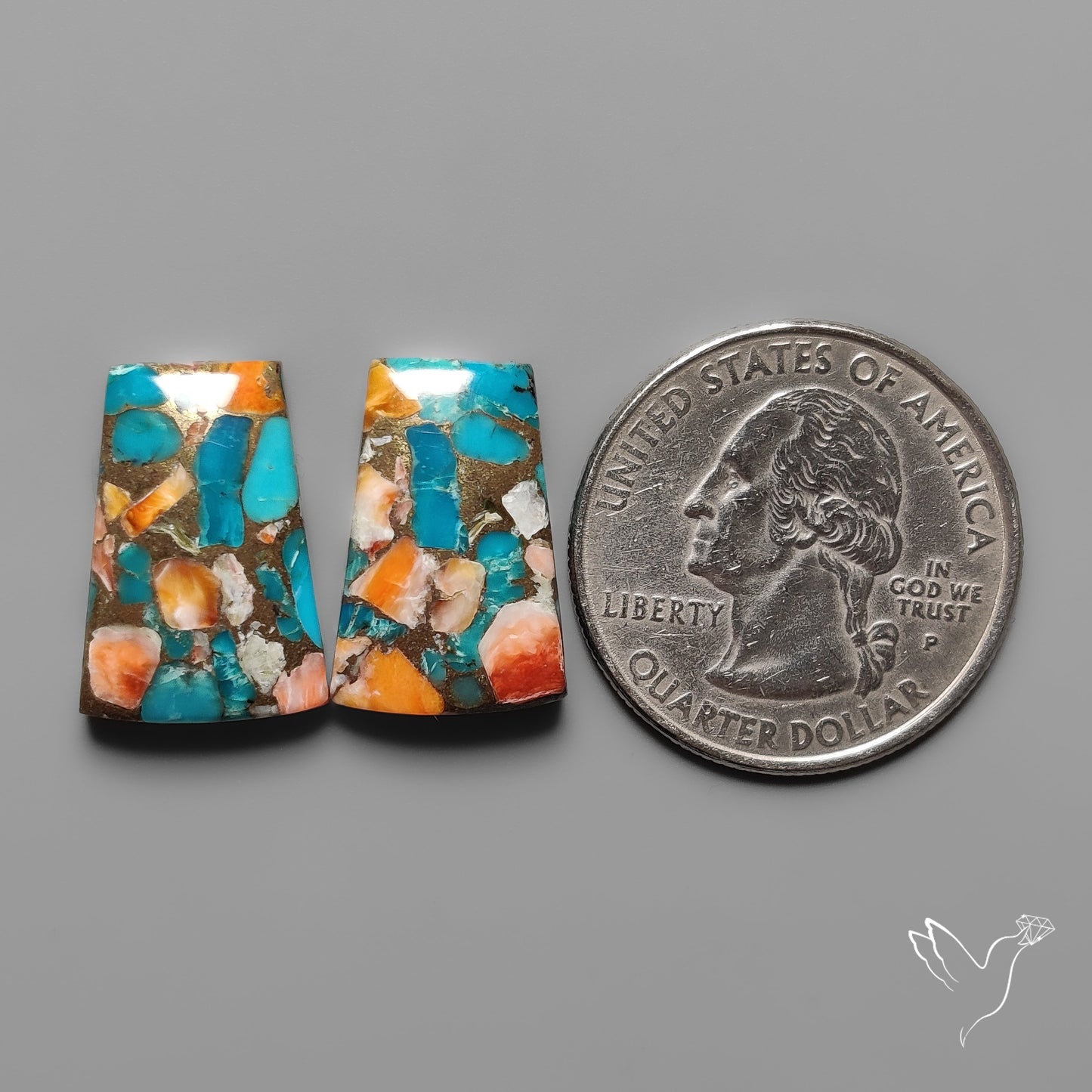 Spiny Oyster Mohave Turquoise Pair