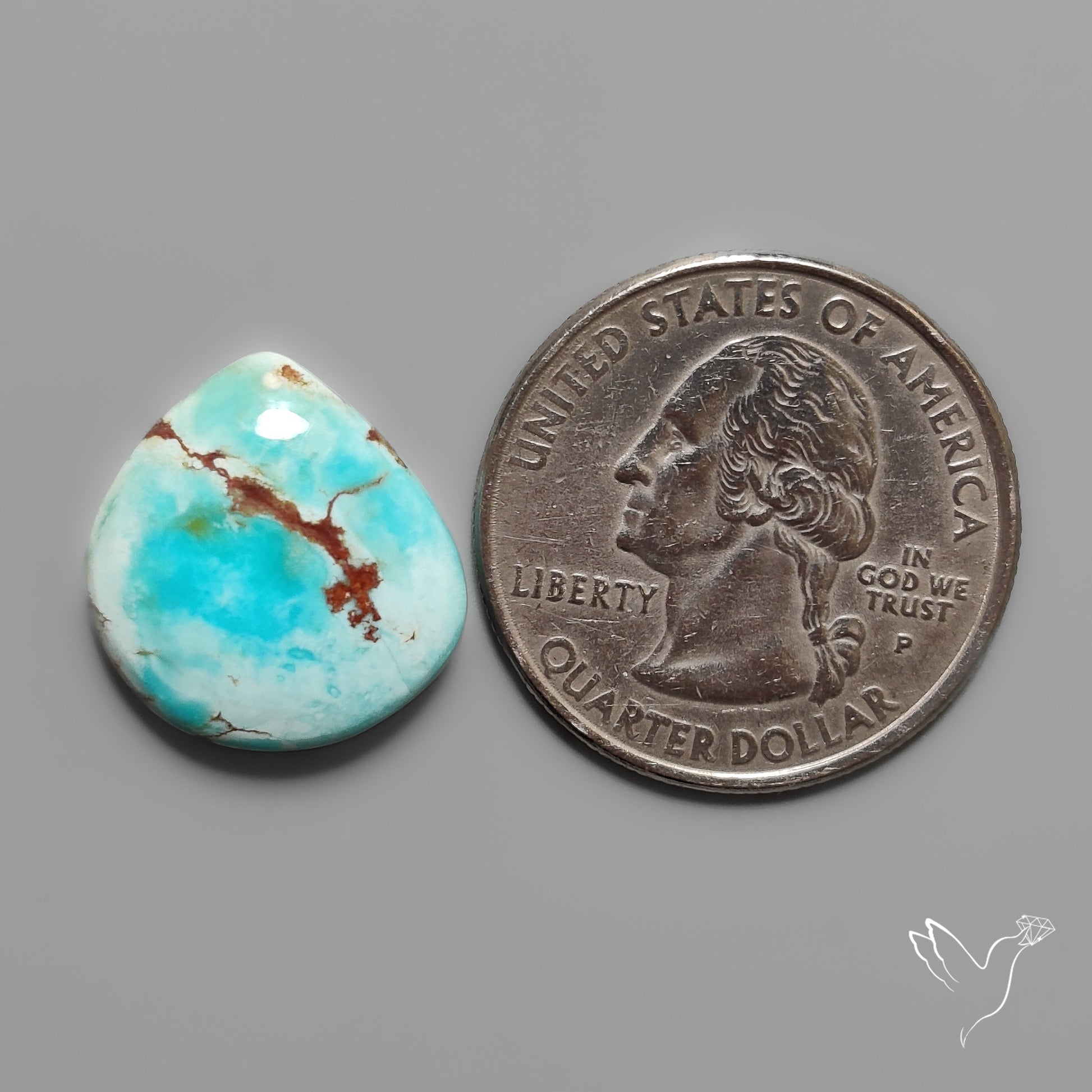Golden Hill Turquoise Cabochon Rare