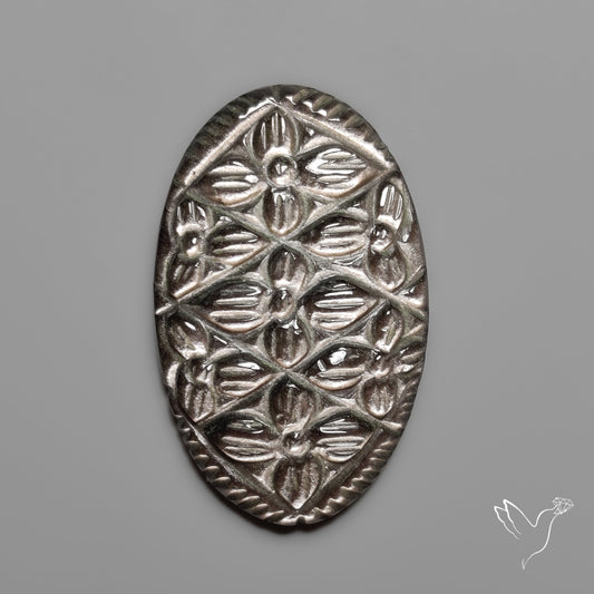 Black Moonstone Mughal Carving