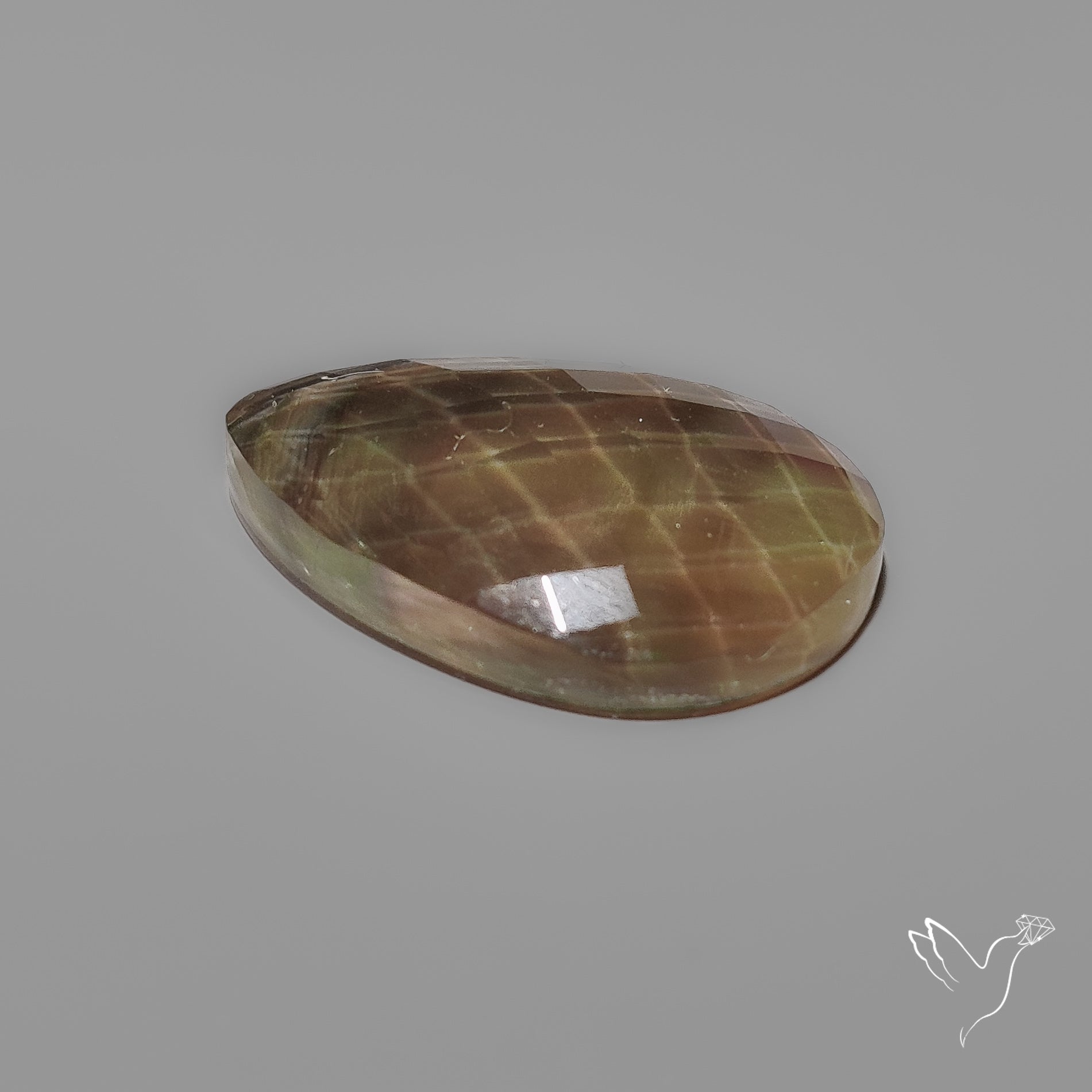 Checkerboard Cut Rainbow Mother Of Pearl Doublet