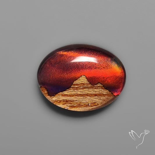 Mountain Inlay Aurora Opal Doublet