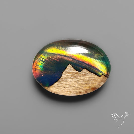 Mountain Inlay Aurora Opal Doublet