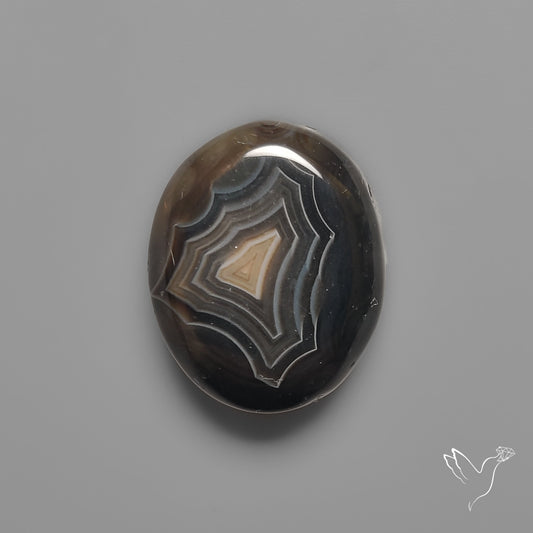 Tuxedo Black Banded Agate Cabochon