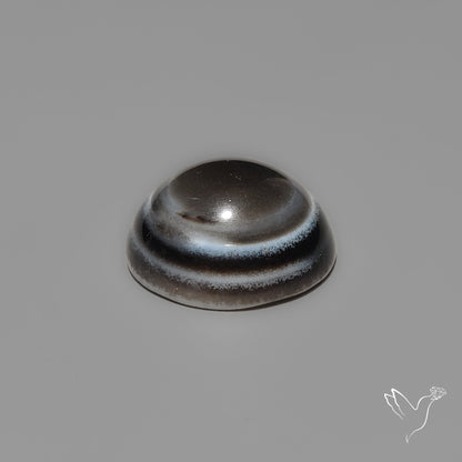 Tuxedo Black Banded Agate Eye Cabochon