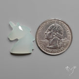 Aqua Chalcedony Unicorn Carving