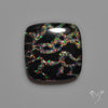 Crushed Opal Inlay Black Onyx Doublet