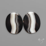 Black Banded Agates Pair