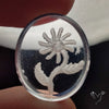 Himalayan Quartz Intaglio Reverse Flower Carving