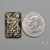 Silversheen Obsidian Mughal Carving